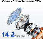 Auriculares Inalámbricos Bluetooth, Auriculares Bluetooth 5.3, 4 Mic Con Reducción De Ruido ENC, 50H Con Graves, Cascos Inalambricos Bluetooth IP7 Impermeable, Carga Rápida USB-C, Ajuste Cómodo